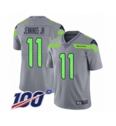 Youth Seattle Seahawks #11 Gary Jennings Jr. Limited Silver Inverted Legend 100th Season Football Jersey