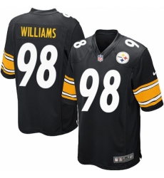 Men's Nike Pittsburgh Steelers #98 Vince Williams Game Black Team Color NFL Jersey