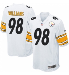 Men's Nike Pittsburgh Steelers #98 Vince Williams Game White NFL Jersey