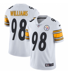Men's Nike Pittsburgh Steelers #98 Vince Williams White Vapor Untouchable Limited Player NFL Jersey