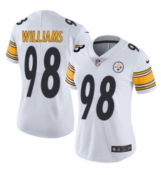 Women's Nike Pittsburgh Steelers #98 Vince Williams Elite White NFL Jersey