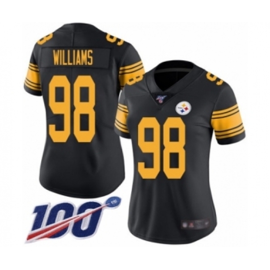 Women's Pittsburgh Steelers #98 Vince Williams Limited Black Rush Vapor Untouchable 100th Season Football Jersey Women's Pittsburgh Steelers #98 Vince Williams Limited Black Rush Vapor Untouchable 100th Season Football Jersey