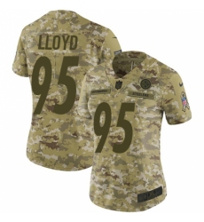 Women's Nike Pittsburgh Steelers #95 Greg Lloyd Limited Camo 2018 Salute to Service NFL Jersey