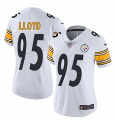 Women's Nike Pittsburgh Steelers #95 Greg Lloyd White Vapor Untouchable Limited Player NFL Jersey