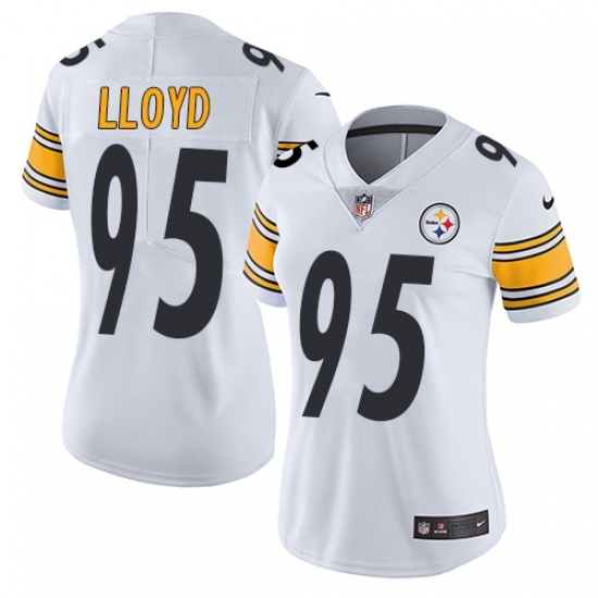 Women's Nike Pittsburgh Steelers #95 Greg Lloyd White Vapor Untouchable Limited Player NFL Jersey Women's Nike Pittsburgh Steelers #95 Greg Lloyd White Vapor Untouchable Limited Player NFL Jersey
