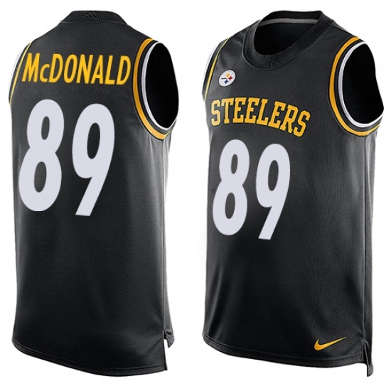 Men's Nike Pittsburgh Steelers #89 Vance McDonald Limited Black Player Name & Number Tank Top NFL Jersey Men's Nike Pittsburgh Steelers #89 Vance McDonald Limited Black Player Name & Number Tank Top NFL Jersey