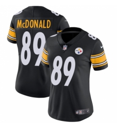 Women's Nike Pittsburgh Steelers #89 Vance McDonald Black Team Color Vapor Untouchable Limited Player NFL Jersey