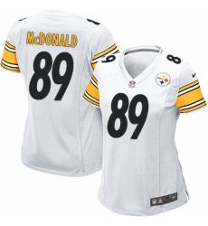 Women's Nike Pittsburgh Steelers #89 Vance McDonald Game White NFL Jersey