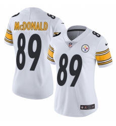 Women's Nike Pittsburgh Steelers #89 Vance McDonald White Vapor Untouchable Elite Player NFL Jersey