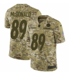 Youth Nike Pittsburgh Steelers #89 Vance McDonald Limited Camo 2018 Salute to Service NFL Jersey