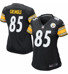 Women's Nike Pittsburgh Steelers #85 Xavier Grimble Game Black Team Color NFL Jersey