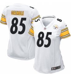 Women's Nike Pittsburgh Steelers #85 Xavier Grimble Game White NFL Jersey