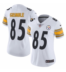 Women's Nike Pittsburgh Steelers #85 Xavier Grimble White Vapor Untouchable Limited Player NFL Jersey