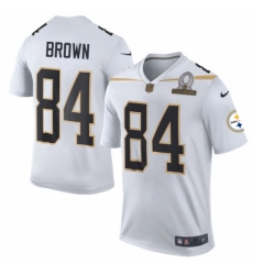 Men's Nike Pittsburgh Steelers #84 Antonio Brown Elite White Team Rice 2016 Pro Bowl NFL Jersey