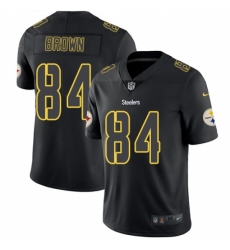 Men's Nike Pittsburgh Steelers #84 Antonio Brown Limited Black Rush Impact NFL Jersey