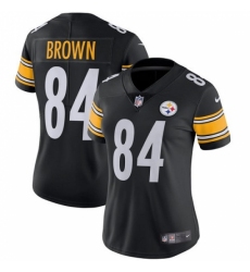 Women's Nike Pittsburgh Steelers #84 Antonio Brown Black Team Color Vapor Untouchable Limited Player NFL Jersey