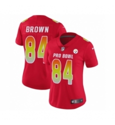 Women's Nike Pittsburgh Steelers #84 Antonio Brown Limited Red AFC 2019 Pro Bowl NFL Jersey