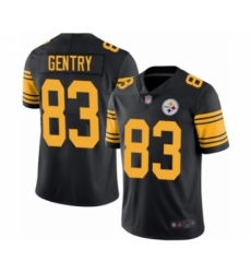 Men's Pittsburgh Steelers #83 Zach Gentry Limited Black Rush Vapor Untouchable Football Jersey