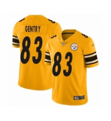 Men's Pittsburgh Steelers #83 Zach Gentry Limited Gold Inverted Legend Football Jersey