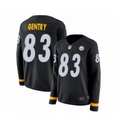 Women's Pittsburgh Steelers #83 Zach Gentry Limited Black Therma Long Sleeve Football Jersey