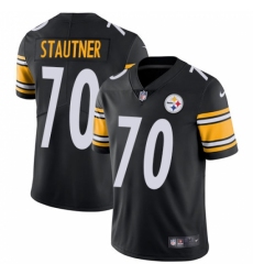 Men's Nike Pittsburgh Steelers #70 Ernie Stautner Black Team Color Vapor Untouchable Limited Player NFL Jersey