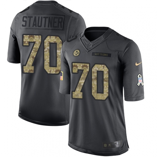 Men's Nike Pittsburgh Steelers #70 Ernie Stautner Limited Black 2016 Salute to Service NFL Jersey Men's Nike Pittsburgh Steelers #70 Ernie Stautner Limited Black 2016 Salute to Service NFL Jersey