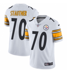 Men's Nike Pittsburgh Steelers #70 Ernie Stautner White Vapor Untouchable Limited Player NFL Jersey