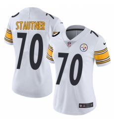 Women's Nike Pittsburgh Steelers #70 Ernie Stautner White Vapor Untouchable Limited Player NFL Jersey