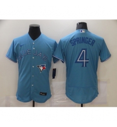 Men's Toronto Blue Jays #4 George Springer Light Blue Nike Royal Alternate Replica Player Jersey