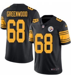Men's Nike Pittsburgh Steelers #68 L.C. Greenwood Limited Black Rush Vapor Untouchable NFL Jersey