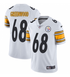 Men's Nike Pittsburgh Steelers #68 L.C. Greenwood White Vapor Untouchable Limited Player NFL Jersey