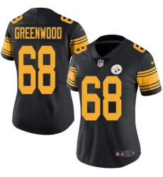 Women's Nike Pittsburgh Steelers #68 L.C. Greenwood Limited Black Rush Vapor Untouchable NFL Jersey