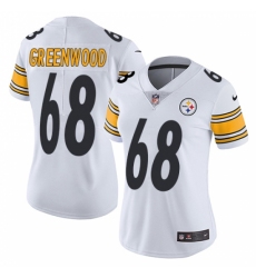 Women's Nike Pittsburgh Steelers #68 L.C. Greenwood White Vapor Untouchable Limited Player NFL Jersey