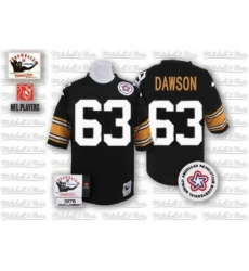 Mitchell And Ness Pittsburgh Steelers #63 Dermontti Dawson Black Authentic Throwback NFL Jersey