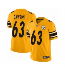 Women's Pittsburgh Steelers #63 Dermontti Dawson Limited Gold Inverted Legend Football Jersey