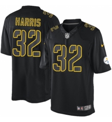 Men's Nike Pittsburgh Steelers #32 Franco Harris Limited Black Impact NFL Jersey