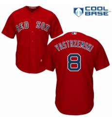 Men's Majestic Boston Red Sox #8 Carl Yastrzemski Replica Red Alternate Home Cool Base MLB Jersey