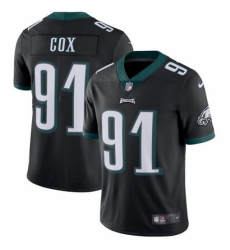 Men's Nike Philadelphia Eagles #91 Fletcher Cox Black Alternate Vapor Untouchable Limited Player NFL Jersey