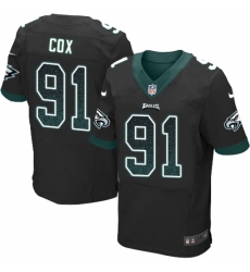 Men's Nike Philadelphia Eagles #91 Fletcher Cox Elite Black Alternate Drift Fashion NFL Jersey