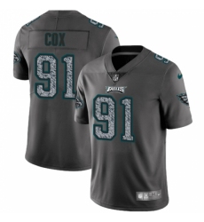 Men's Nike Philadelphia Eagles #91 Fletcher Cox Gray Static Vapor Untouchable Limited NFL Jersey