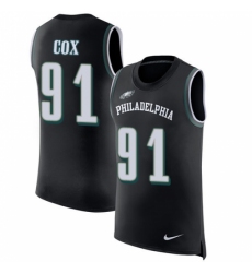 Men's Nike Philadelphia Eagles #91 Fletcher Cox Limited Black Rush Player Name & Number Tank Top NFL Jersey