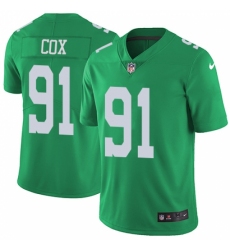 Men's Nike Philadelphia Eagles #91 Fletcher Cox Limited Green Rush Vapor Untouchable NFL Jersey