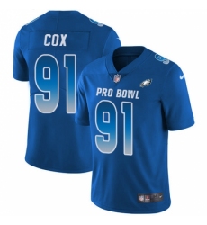 Men's Nike Philadelphia Eagles #91 Fletcher Cox Limited Royal Blue 2018 Pro Bowl NFL Jersey