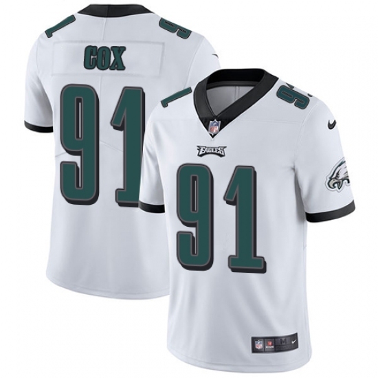 Men's Nike Philadelphia Eagles #91 Fletcher Cox White Vapor Untouchable Limited Player NFL Jersey Men's Nike Philadelphia Eagles #91 Fletcher Cox White Vapor Untouchable Limited Player NFL Jersey