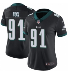 Women's Nike Philadelphia Eagles #91 Fletcher Cox Black Alternate Vapor Untouchable Limited Player NFL Jersey