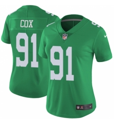 Women's Nike Philadelphia Eagles #91 Fletcher Cox Limited Green Rush Vapor Untouchable NFL Jersey