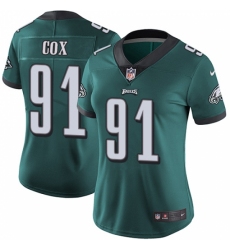 Women's Nike Philadelphia Eagles #91 Fletcher Cox Midnight Green Team Color Vapor Untouchable Limited Player NFL Jersey