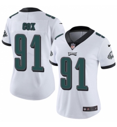 Women's Nike Philadelphia Eagles #91 Fletcher Cox White Vapor Untouchable Limited Player NFL Jersey