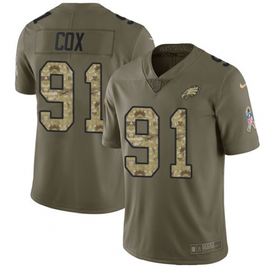 Youth Nike Philadelphia Eagles #91 Fletcher Cox Limited Olive/Camo 2017 Salute to Service NFL Jersey Youth Nike Philadelphia Eagles #91 Fletcher Cox Limited Olive/Camo 2017 Salute to Service NFL Jersey