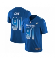 Youth Nike Philadelphia Eagles #91 Fletcher Cox Limited Royal Blue NFC 2019 Pro Bowl NFL Jersey